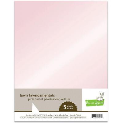 Lawn Fawn Pastel Pearlescent Vellum - Pink